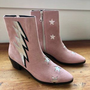 NEW Modern Vice The Original Bolt Pink Suede Boot